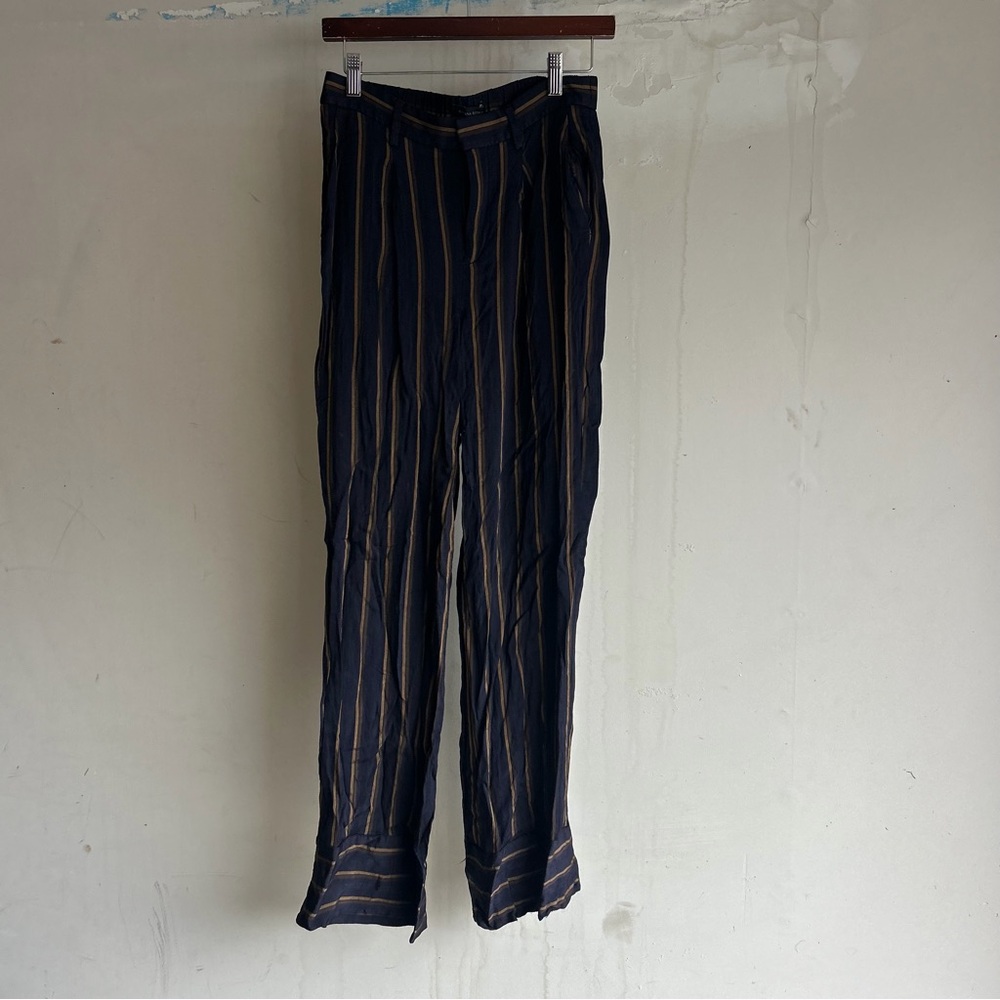 Banana Republic Women’s Brown and Tan Striped Pants